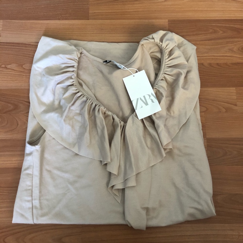 Zara tan mini dress